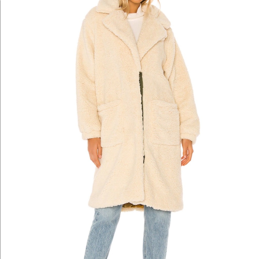 Free People Tessa Teddy Coat in Cream